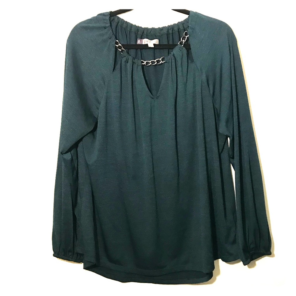 Jennifer Lopez Plus size green chain top 0x